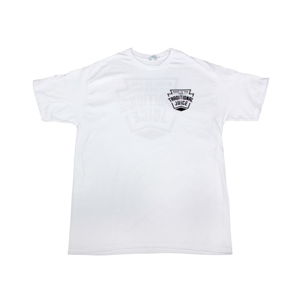 Traditional Juice Co Keystone T-Shirt white front